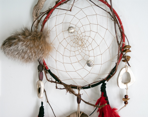 A Dreamcatcher made of Paper Twine by Linda Barabé